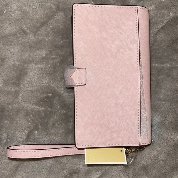 MICHAEL KORS Women Jet Set Charm Phone Wristlet Smokey Rose - Picture 2 of 4